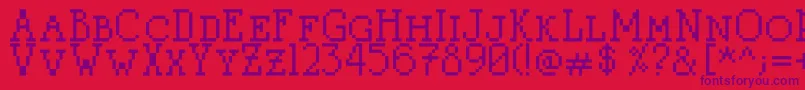 Litterlover Font – Purple Fonts on Red Background