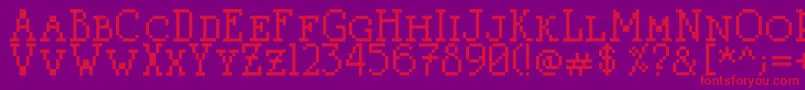 Litterlover Font – Red Fonts on Purple Background