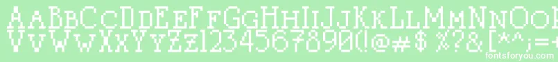 Litterlover Font – White Fonts on Green Background