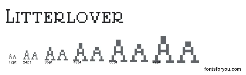 Размеры шрифта Litterlover
