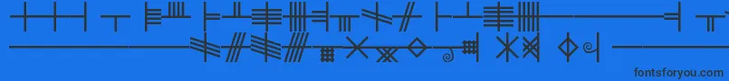 BethLuisFearn Font – Black Fonts on Blue Background