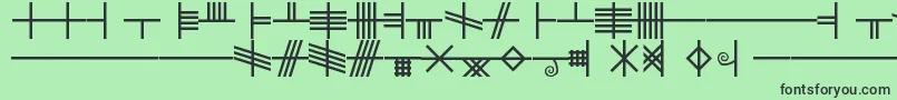 BethLuisFearn Font – Black Fonts on Green Background
