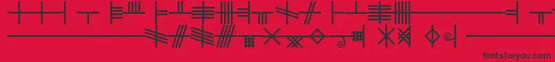 BethLuisFearn Font – Black Fonts on Red Background