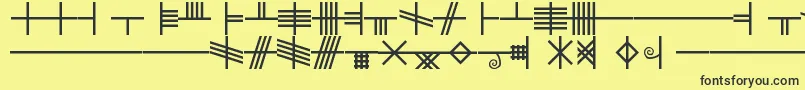 BethLuisFearn Font – Black Fonts on Yellow Background