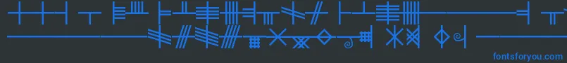 BethLuisFearn Font – Blue Fonts on Black Background