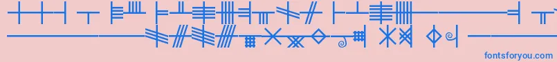 BethLuisFearn Font – Blue Fonts on Pink Background