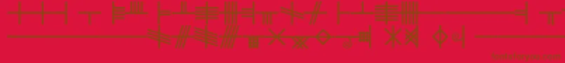 BethLuisFearn Font – Brown Fonts on Red Background