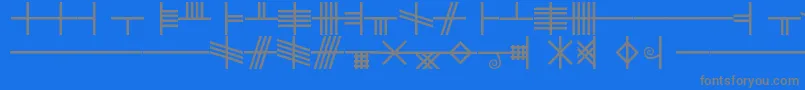 BethLuisFearn Font – Gray Fonts on Blue Background