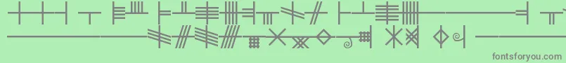 BethLuisFearn Font – Gray Fonts on Green Background
