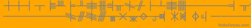 BethLuisFearn Font – Gray Fonts on Orange Background