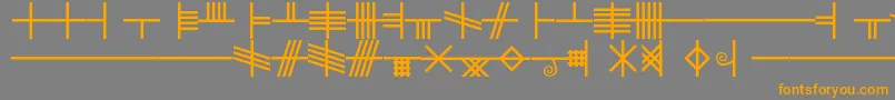 BethLuisFearn Font – Orange Fonts on Gray Background