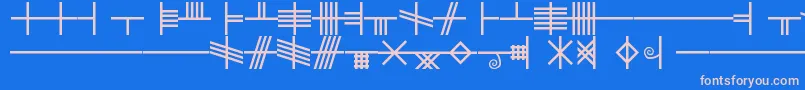 BethLuisFearn Font – Pink Fonts on Blue Background