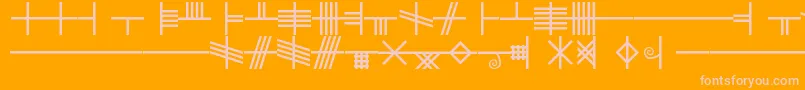 BethLuisFearn Font – Pink Fonts on Orange Background