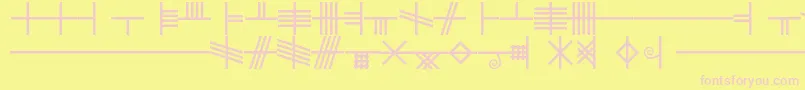 BethLuisFearn Font – Pink Fonts on Yellow Background