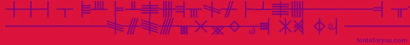 BethLuisFearn Font – Purple Fonts on Red Background