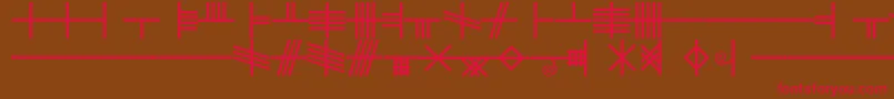 BethLuisFearn Font – Red Fonts on Brown Background