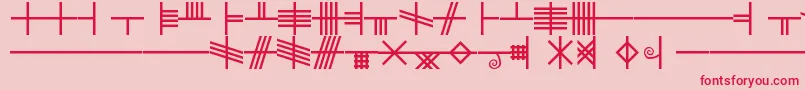 BethLuisFearn Font – Red Fonts on Pink Background