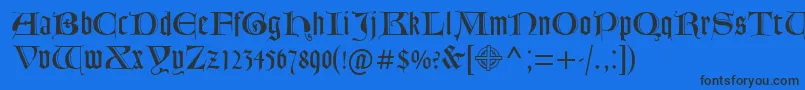 LombardinaOneRoman Font – Black Fonts on Blue Background