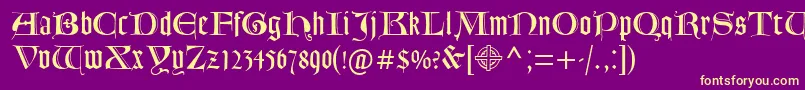 LombardinaOneRoman Font – Yellow Fonts on Purple Background