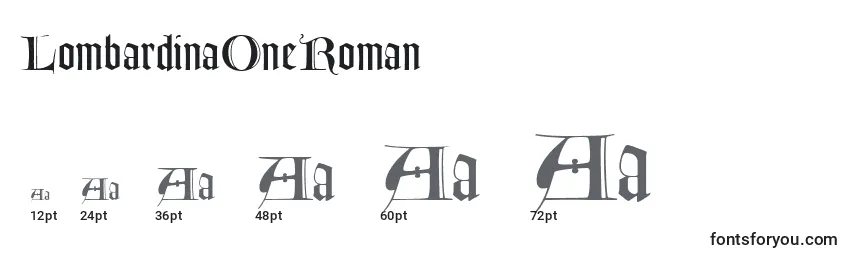 LombardinaOneRoman Font Sizes