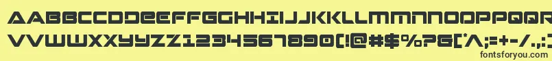 Strikelordcond Font – Black Fonts on Yellow Background