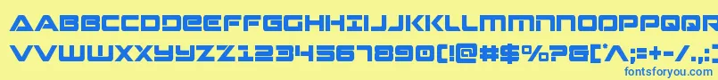 Strikelordcond Font – Blue Fonts on Yellow Background