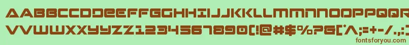 Strikelordcond Font – Brown Fonts on Green Background