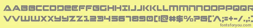 フォントStrikelordcond – 黄色の背景に灰色の文字