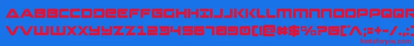 Strikelordcond Font – Red Fonts on Blue Background