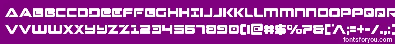 フォントStrikelordcond – 紫の背景に白い文字