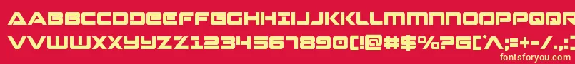 Strikelordcond Font – Yellow Fonts on Red Background