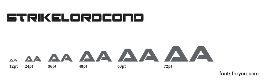 Strikelordcond Font Sizes