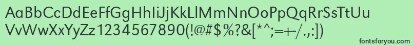 GroteskstdLightRegular-fontti – mustat fontit vihreällä taustalla