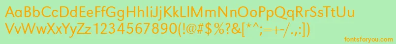 GroteskstdLightRegular Font – Orange Fonts on Green Background