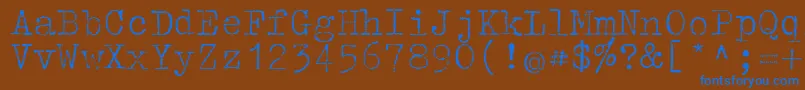 Tippa Font – Blue Fonts on Brown Background