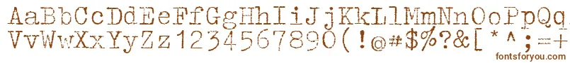 Tippa-Schriftart – Braune Schriften auf weißem Hintergrund