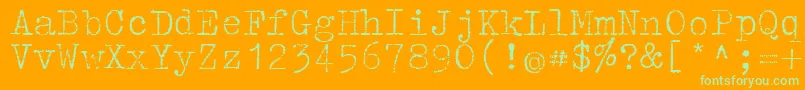 Tippa Font – Green Fonts on Orange Background