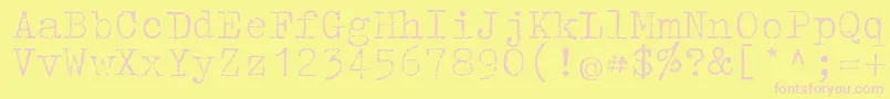 Tippa-Schriftart – Rosa Schriften auf gelbem Hintergrund
