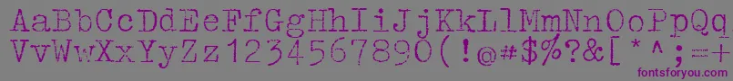 Tippa-fontti – violetit fontit harmaalla taustalla