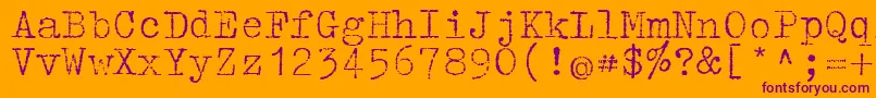 Tippa Font – Purple Fonts on Orange Background