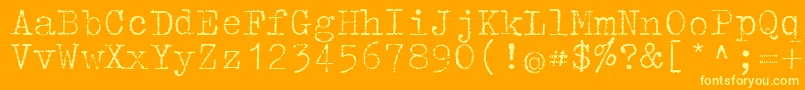 Tippa Font – Yellow Fonts on Orange Background