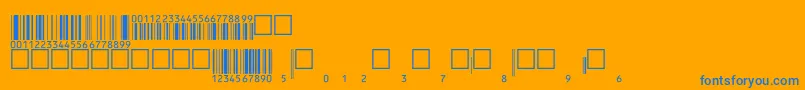 Eanbwrp36ttNormal Font – Blue Fonts on Orange Background