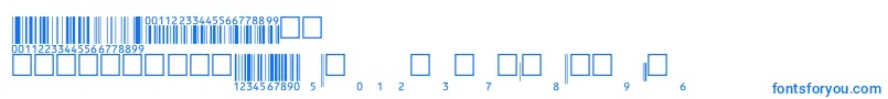 フォントEanbwrp36ttNormal – 白い背景に青い文字