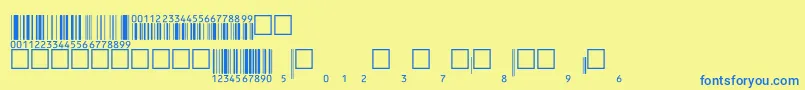 Eanbwrp36ttNormal Font – Blue Fonts on Yellow Background