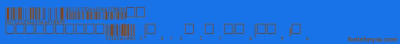 Eanbwrp36ttNormal Font – Brown Fonts on Blue Background