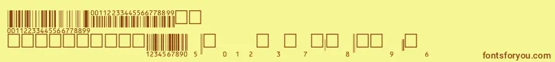 Eanbwrp36ttNormal Font – Brown Fonts on Yellow Background