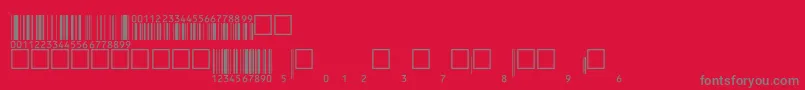Eanbwrp36ttNormal Font – Gray Fonts on Red Background