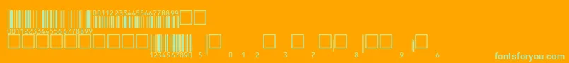 Eanbwrp36ttNormal Font – Green Fonts on Orange Background