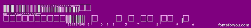 Eanbwrp36ttNormal Font – Green Fonts on Purple Background