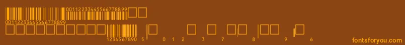 Eanbwrp36ttNormal Font – Orange Fonts on Brown Background